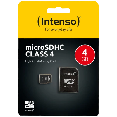 (Intenso) Micro SD Kartica 4GB Class 4 sa adapterom - SDHCmicro+ad-4GB/Class4