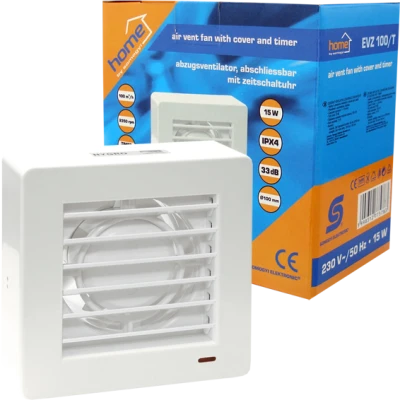 home Aspirator ugradbeni za ventilaciju sa timerom, 150x150mm - EVZ 100/T