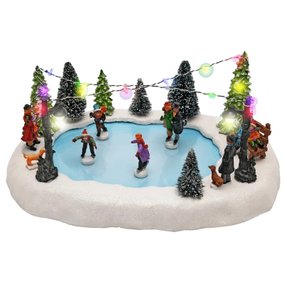 home Dekorativna LED rasvjeta, osvjetljeno klizalište sa djecom - DRM 9