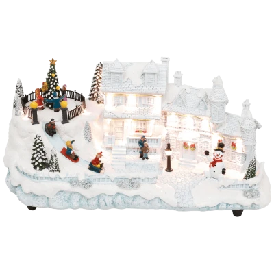 home Dekorativna LED rasvjeta, Diorama, bijela kuća - DRM 16