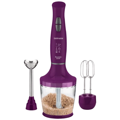 Goldmaster Štapni mikser sa posudom, 3u1, 1000W - GM-7240M Yasemin