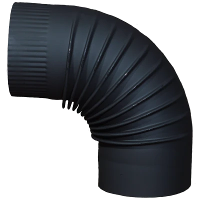 DINAMO Dimovodna kriva/koljeno, crna - Kriva crna