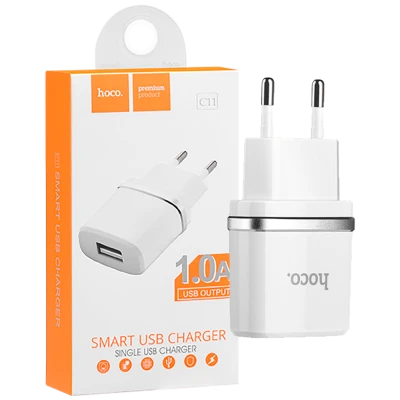 hoco. Punjač kućni za smartphone, tablete, 1.0 A - C11 Smart single USB