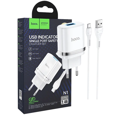 hoco. Punjač kućni sa micro USB kabelom, N1, 2.4A - N1 Ardent microUSB