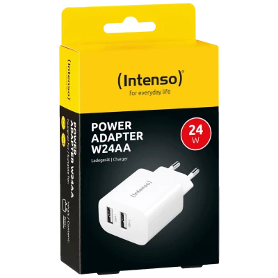 (Intenso) Punjač kučni, 2 x USB-A, 2.4A, 24W - Power Adapter W24AA