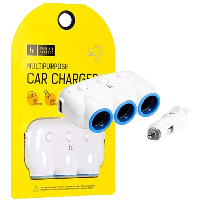 hoco. Auto punjač / razdjeljnik za smartphone, 2 x USB, 5V / 3.1 A - C1