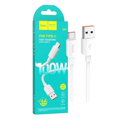 hoco. USB kabl za smartphone, USB-A to type C, 100W, bijela - X96 Hyper, 100W, White