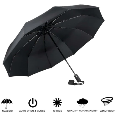 Xiaomi Kišobran sa automatskim otvaranjem i zatvaranjem - Automatic Umbrella Black