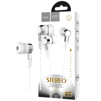 hoco. Slušalice sa mikrofonom, 3.5 mm,dužina kabela 1.2 met,bijela - M52 White