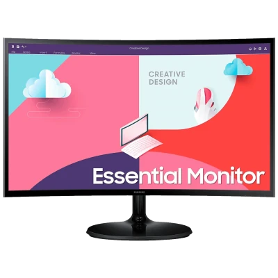 Samsung Monitor 27", Zakrivljeni, FullHD, HDMI, VGA - LS27C364EAUXEN
