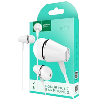 hoco. Slušalice sa mikrofonom, 3.5 mm,dužina kabela 1.2 met,bijela - M34 Honor White