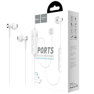 hoco. Slušalice bežična, sport, Bluetooth, 80 mAh, 3.5 h, bijela - ES21 Wonderful sports White