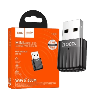 hoco. Wi-Fi mrežna kartica, 650 Mbps Dual Band, USB - HI33 USB
