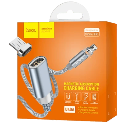 hoco. USB kabl za smartphone, metal magnetic, micro USB, 2.0 A - U40A Magnetic microUSB