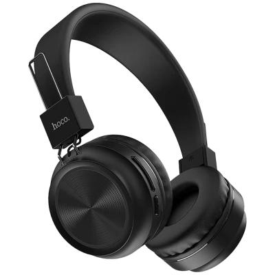 hoco. Slušalice bežične/žične, Bluetooth, 8h rada, mikrofon - W25 Promise Crne