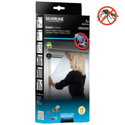 Silverline Mreža za komarce sa filterom za polen, montaža na prozor - IN 22452
