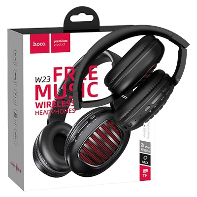 hoco. Slušalice bežične / žične, Bluetooth, mikrofon, 8h rada - W23 Brilliant Black