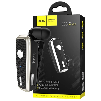 hoco. Slušalica bežična sa mikrofonom, Bluetooth, 90 mAh, 5 h - E38 Business Black