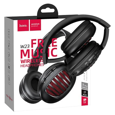 hoco. Slušalice bežične / žične, Bluetooth, mikrofon, 8h rada - W23 Brilliant Black