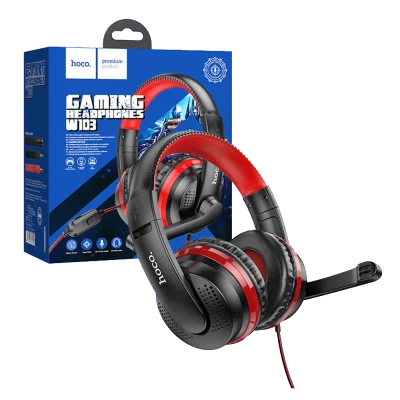 hoco. Slušalice sa mikrofonom, gaming, 3.5 mm, crvena - W103 Magic tour, Red