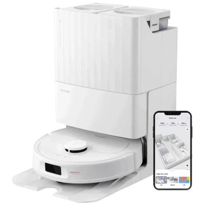 Roborock Robot usisavač sa stanicom za pražnjenje, 5200 mAh, WiFi - Qrevo S White