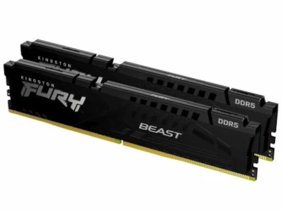 Kingston 64GB 6000MHz DDR5Fury Beast (2x32GB), CL36288-pin, EXPO & XMP
