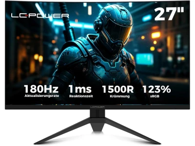 LC-Power Monitor LC-M27FC27",180 Hz, FHD (1920x1080),VA, 1500R, 1x DP, 2x HDMI