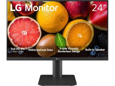 LG monitor 24MS550-B (23.8'')FHD 100Hz, IPS, 5ms, 250cdHDMI, VESA 75x75, Tilt, 2x2W Speaker