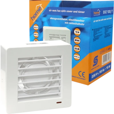 home Aspirator ugradbeni za ventilaciju sa timerom, 150x150mm - EVZ 100/T