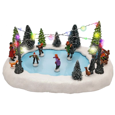 home Dekorativna LED rasvjeta, osvjetljeno klizalište sa djecom - DRM 9