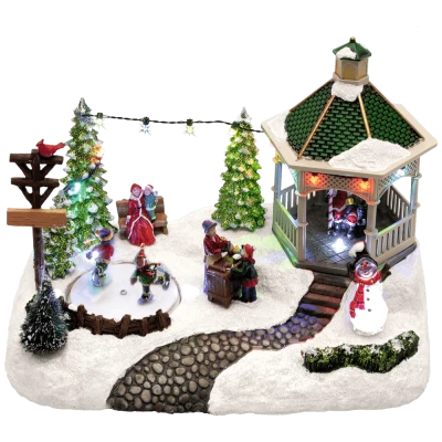 home Dekorativna LED rasvjeta,  diorama, klizalište sa djecom - DRM 11