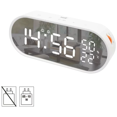 home Sat sa alarmom, LED zaslon, USB - LTC06