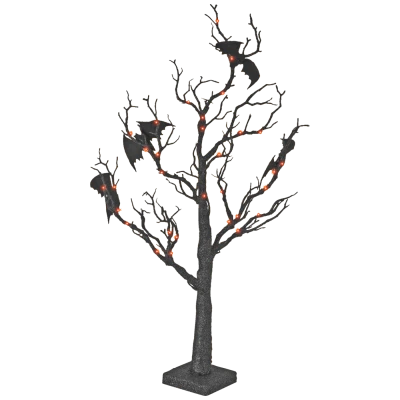 home Dekorativna LED rasvjeta, stablo za Halloween sa šišmišima - HTT 40