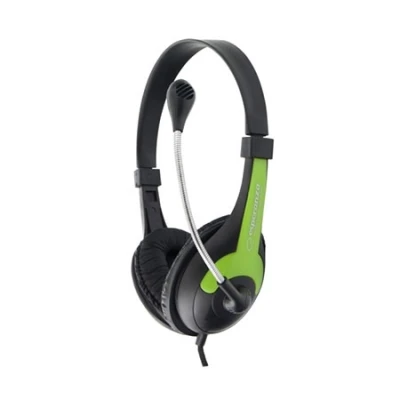 Slušalica sa mikrofonom ESPERANZA ROOSTER, volume control, green, EH158G