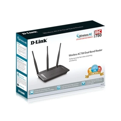 ROUTER D-Link DIR-809/E IR-809/E, Wireless AC750 Dual-Band Cloud Ethernet Router, max.brzina na 5Ghz 450 Mbps i 300 Mbps na 2,4 GHz 4x10/100 LAN