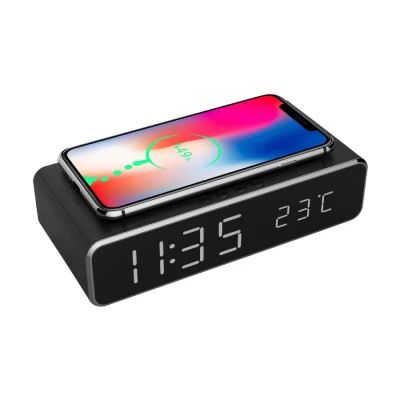 Digitalni sat sa wireless bežičnim punjačem za mobitel GEMBIRD, DAC-WPC-01