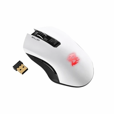 Miš SHARKOON gaming Skiller SGM3, white, optical, 6000 dpi, 7 buttons, USB
