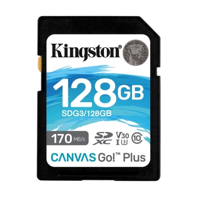 Kingston SD 128GB CanvasGoPlus SDXC;r/w:170/90MB/s SDG3/128GB