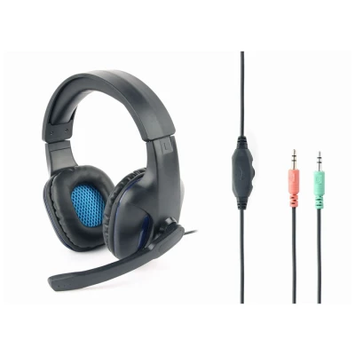Slušalice sa mikrofonom GEMBIRD gaming, volume control, matte black, GHS-04