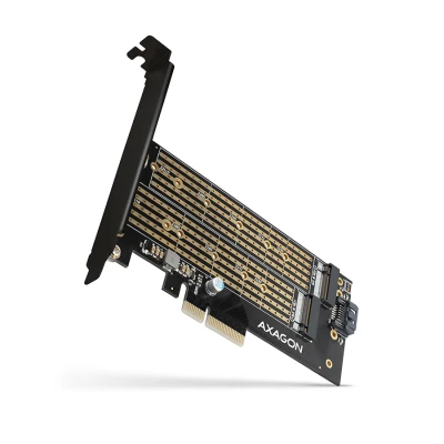 Kontroler PCI-Express CON PCIe 3.0x4 to Dual M.2 (NVMe + SATA), LP, PCEM2-D, AXA