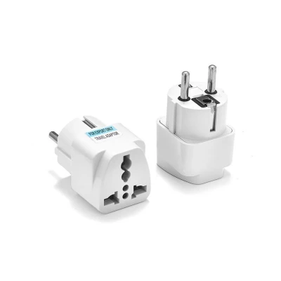 Univerzalni AC strujni adapter UK i US to EU, 3-pin to 2-pin