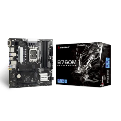MB BIOSTAR B760MZ-E PRO, mATX, Soc 1700, DDR5, M.2, 2.5GbE LAN, HDMI, VGA, DVI, DP