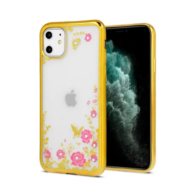 ZADNJA MASKA DIAMOND FLOWER ZA IPHONE 11 PRO ZLATNA