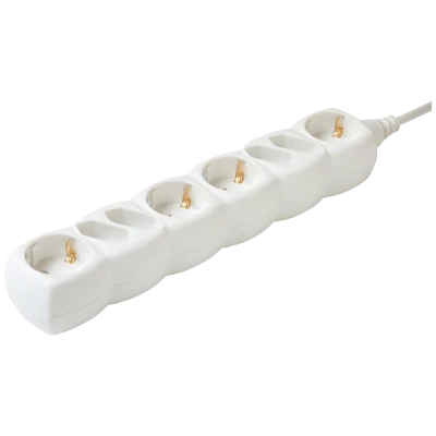 home Produžni kabl, 4 shuko+4 euro utičnice, 1.5mm²,3 met, bijeli - NV 18-3/WH/1,5