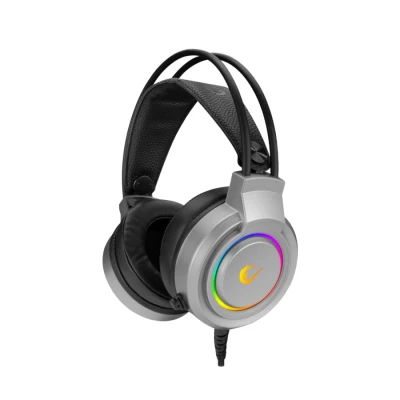 Slušalice sa mikrofonom gaming RAMPAGE RM-X5 AIRS RGB, gray, CMEDIA, USB