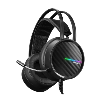 Slušalice sa mikrofonom gaming RAMPAGE RM-K3 CASHE PLUS, dugi mikrofon, USB 7.1, Rainbow LED, black, fleksibilne podesiva traka za glavu