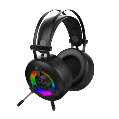 Slušalice sa mikrofonom gaming RAMPAGE Miracle-X2 PLUS black, RGB, 7.1 Surround Sound System