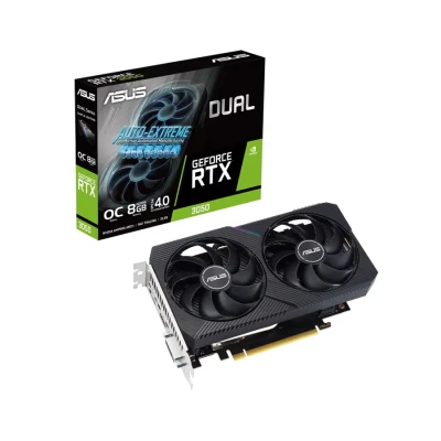 ASUS VGA DUAL-RTX3050-O8G-V2 GeForce RTX 3050 V2 OC Edition 8GB GDDR6, DVI-D, HDMI, DP