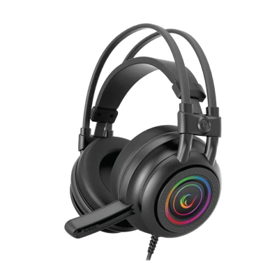 Slušalice sa mikrofonom gaming RAMPAGE RM-K2 X-QUADRO black, USB 7.1, RGB