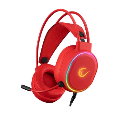 Slušalice sa mikrofonom gaming RAMPAGE ROGUE red, 7.1, PC/PS4/PS5, USB, RGB LED